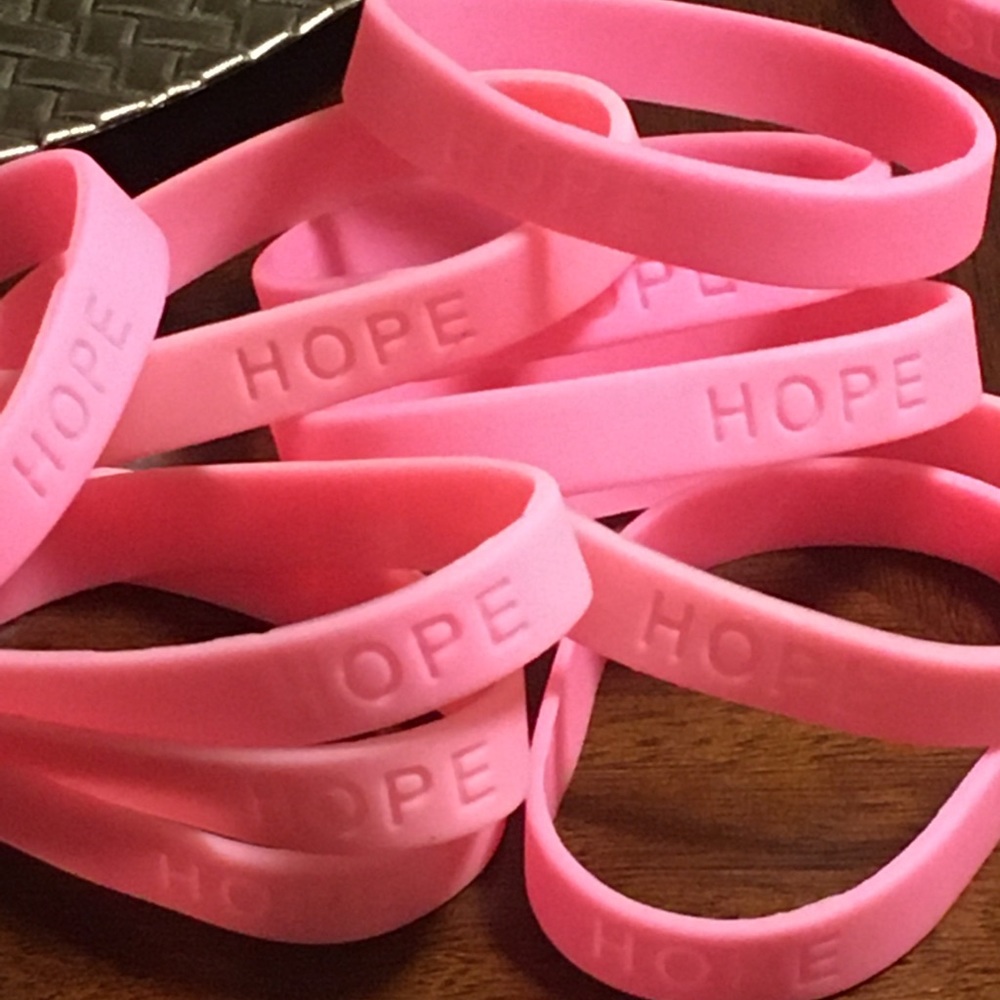 Breast Cancer Awareness HOPE Rubber Bracelets - OS